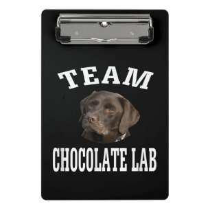 Hund Lover   Team Chocolate Labrador Retriever Mini Klemmbrett