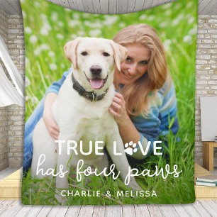Hund Lover True Love hat 4 Pfeifen benutzerdefinie Fleecedecke