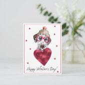 Hund Lover Valentine Geschenk Dalmatiner Feiertagspostkarte (Stehend Vorderseite)