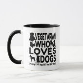 Hund Lover Vegetarian Funny Tasse (Links)