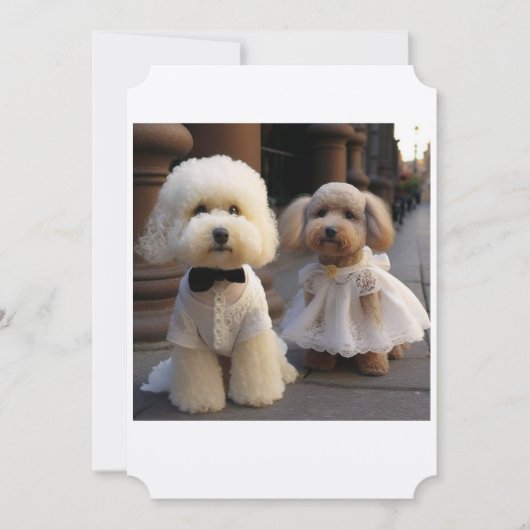 Hund Lover Wedding Card Einladung (Vorderseite)