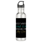 Hund Lover, Weinliebhaber, Funny Sprichwort Edelstahlflasche (Vorderseite)