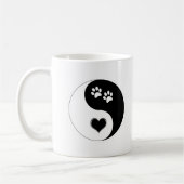 Hund Lover Yin Yang Herz und Paw Prints Kaffeetasse (Links)