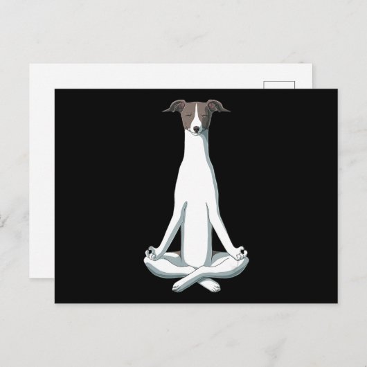 Hund Lover | Yoga Italian Greyhound Postkarte (Vorne/Hinten)