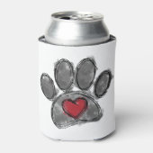 Hund Lover Zeichnend Aquarell Dosenkühler (Kanne Vorderseite)