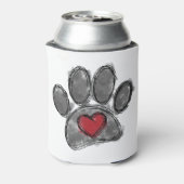 Hund Lover Zeichnend Aquarell Dosenkühler (Kanne Rückseite)