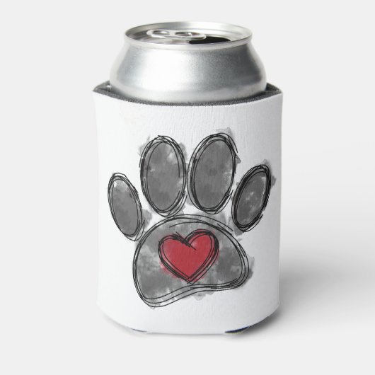 Hund Lover Zeichnend Aquarell Dosenkühler (Kanne Rückseite)