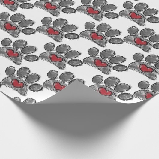 Hund Lover Zeichnend Aquarell Geschenkpapier (Ecke)