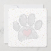 Hund Lover Zeichnend Aquarellfarbe Spritzer Dankeskarte (Rückseite)