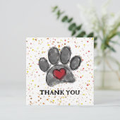 Hund Lover Zeichnend Aquarellfarbe Spritzer Dankeskarte (Stehend Vorderseite)