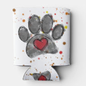 Hund Lover Zeichnend Aquarellfarbe Spritzer Dosenkühler (Rückseite)