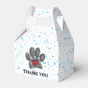 Hund Lover Zeichnend Watercolor Blue Paint Spritze Geschenkschachtel