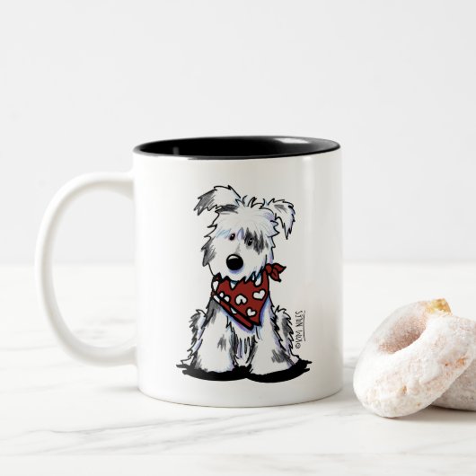 Hund Lover Zwei-Tone-Kaffee-Tasse Zweifarbige Tasse (Mit Donut)
