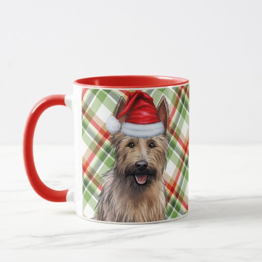 Hund Lover's Berger Picard Holiday Kariert Tasse (Links)