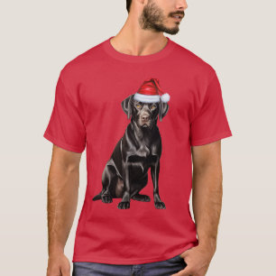 Hund Lover's Black Labrador Retriever Weihnachten T-Shirt