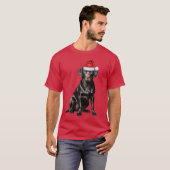 Hund Lover's Black Labrador Retriever Weihnachten T-Shirt (Vorne ganz)
