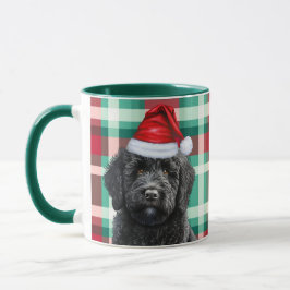 Hund Lover's Labradoodle Red Green Holiday Kariert Tasse
