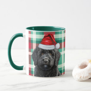 Hund Lover's Labradoodle Red Green Holiday Kariert Tasse