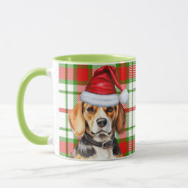 Hund Lover's Red Green Kariert und Beagle Urlaub Tasse