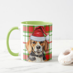 Hund Lover's Red Green Kariert und Beagle Urlaub Tasse