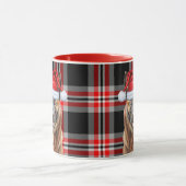 Hund Lover's Red Kariert belgischen Malinois Holid Tasse (Zentrum)