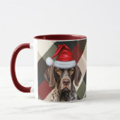 Hund Lover's Shorthair Pointer Holiday Kariert Tasse (Links)