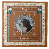 Hund - Loyalität - Keramik Fliese (Vorderseite)