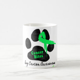 Hund Lymphom Band Pfoten Design Grün Schwarz Kaffeetasse