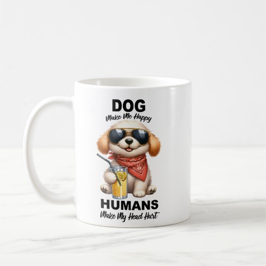 Hund macht mich glücklich kaffeetasse (Links)