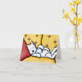 Hund machte Westie Anmerkungs-Karte Nickerchen Karte (Gelbe Blume)