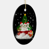 Hund| Maltesische Welpen sind Weihnachten Keramik Ornament (Rechts)