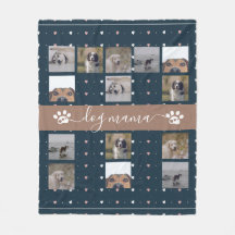 Hund Mama, 5 Foto Fleece Blanket