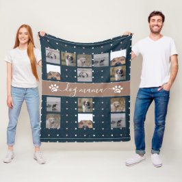 Hund Mama, 5 Foto Fleece Blanket