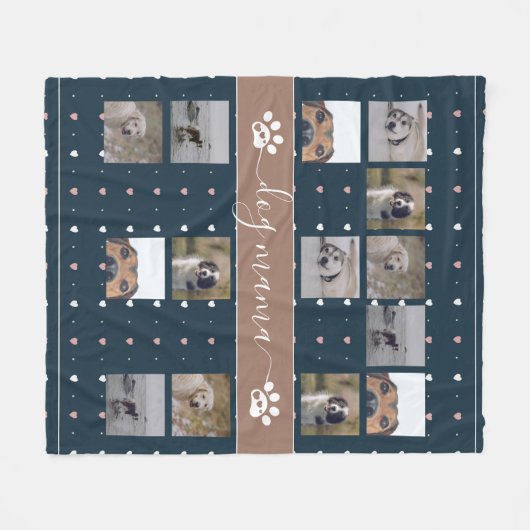 Hund Mama, 5 Foto Fleece Blanket (Vorderseite (Horizontal))