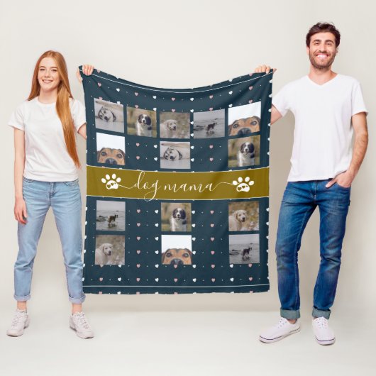 Hund Mama, 5 Foto Fleece Blanket (Beispiel)