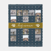 Hund Mama, 5 Foto Fleece Blanket (Vorderseite)