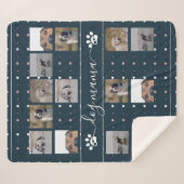 Hund Mama, 5 Foto Keepake Sherpa Blanket Sherpadecke (Vorderseite (Horizontal))