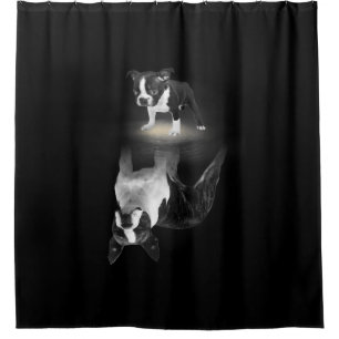 Hund Mama BostonTerrier Hund Lover Geschenk Mutter Duschvorhang