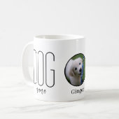Hund Mama Foto Hund Lover mit Name Kaffee Tasse (Vorderseite Links)