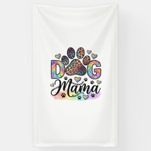 Hund Mama Pfote Leopard Regenbogen Wasserfarbe Her Banner