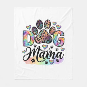 Hund Mama Pfote Leopard Regenbogen Wasserfarbe Her Fleecedecke
