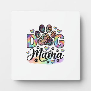 Hund Mama Pfote Leopard Regenbogen Wasserfarbe Her Fotoplatte