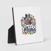 Hund Mama Pfote Leopard Regenbogen Wasserfarbe Her Fotoplatte (Vorderseite)