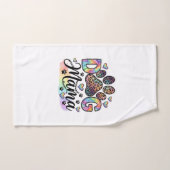 Hund Mama Pfote Leopard Regenbogen Wasserfarbe Her Handtuch (Handtuch)