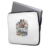 Hund Mama Pfote Leopard Regenbogen Wasserfarbe Her Laptopschutzhülle (Vorderseite Links)