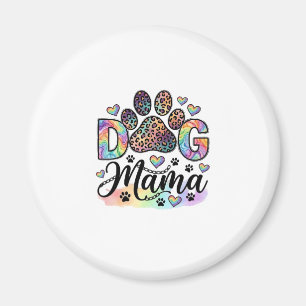 Hund Mama Pfote Leopard Regenbogen Wasserfarbe Her Magnet