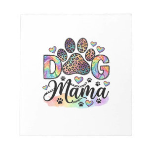 Hund Mama Pfote Leopard Regenbogen Wasserfarbe Her Notizblock