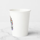 Hund Mama Pfote Leopard Regenbogen Wasserfarbe Her Pappbecher (Links)