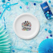 Hund Mama Pfote Leopard Regenbogen Wasserfarbe Her Pappteller (Party)