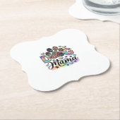 Hund Mama Pfote Leopard Regenbogen Wasserfarbe Her Untersetzer (angewinkelt)